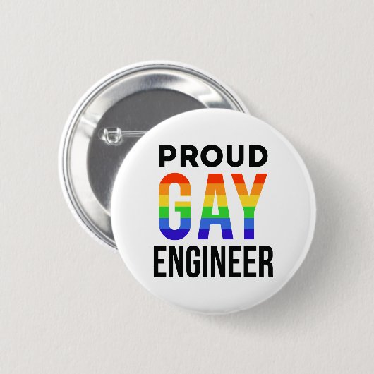 Proud Gay Engineer Pride Month Engineering Afstude Ronde Button 5,7 Cm (Voorkant /achterkant)