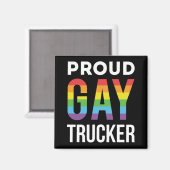Proud Gay Trucker Magneet (Voorkant / Achterkant)