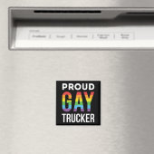 Proud Gay Trucker Magneet (Insitu (Vaatwasser))
