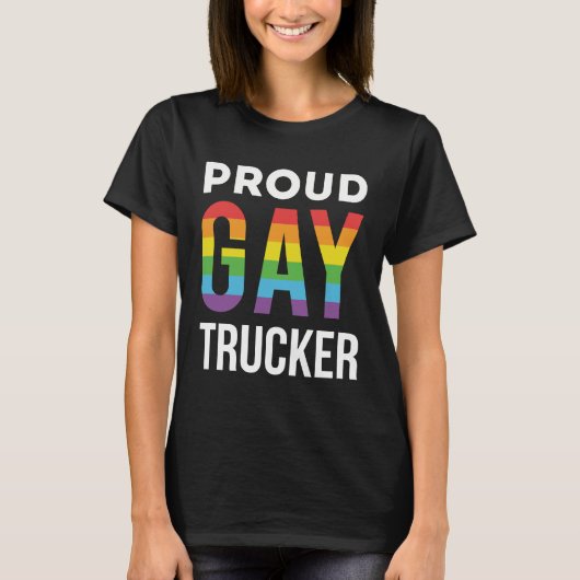 Proud Gay Trucker T-shirt (Voorkant)