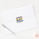 Proud Gay Veteran Pride Month Veteran Dag Ronde Sticker (Envelop)