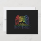 Proud Gaymer, Gay Pride Gaming RSVP Kaartje (Achterkant)