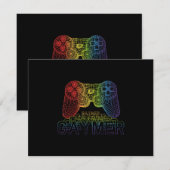 Proud Gaymer, Gay Pride Gaming RSVP Kaartje (Voorkant / Achterkant)