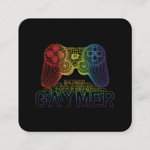 Proud Gaymer, Gay Pride Gaming Vierkante Visitekaartje
