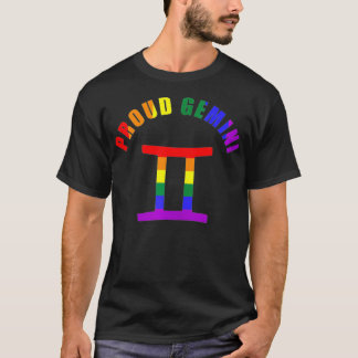 Proud Gemini Astrology LGBTQ Zodiac Sign Horoscope T-shirt