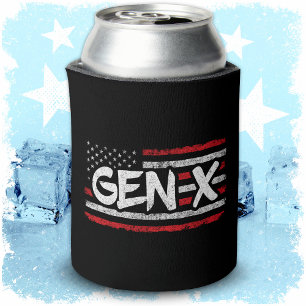 Proud Gen Xer Generation X Amerikaanse vlag Gen X Blikjeskoeler