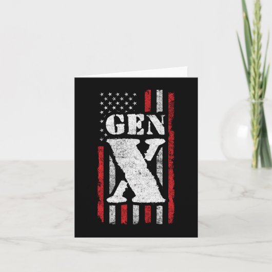 Proud Generation X Gen Xer Amerikaanse vlag Gen X Kaart (Voorkant)