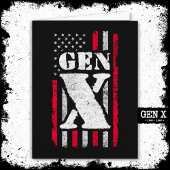 Proud Generation X Gen Xer Amerikaanse vlag Gen X Kaart
