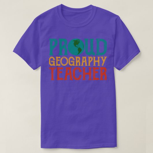 Proud Geography Teacher Retro  T-shirt (Design voorkant)