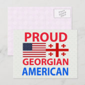 Proud Georgian American Briefkaart (Voorkant / Achterkant)