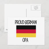 Proud German Opa Briefkaart (Voorkant / Achterkant)