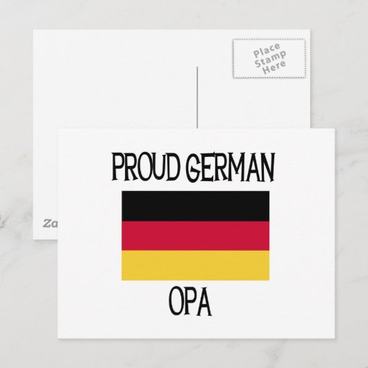 Proud German Opa Briefkaart (Voorkant / Achterkant)