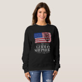 Proud German Shepherd Dad Usa Flag Dog Trui (Voorkant volledig)