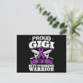 Proud Gigi van een Rett Syndrome Warrior RTT Aware Briefkaart (Staand voorkant)