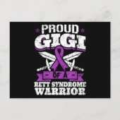 Proud Gigi van een Rett Syndrome Warrior RTT Aware Briefkaart (Voorkant)