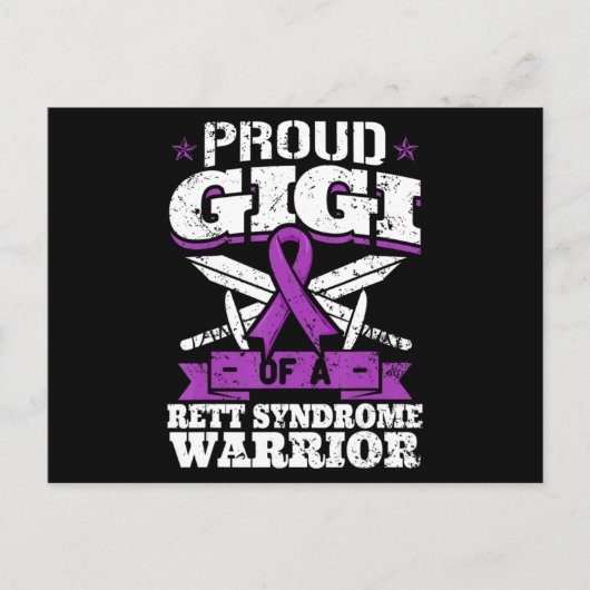 Proud Gigi van een Rett Syndrome Warrior RTT Aware Briefkaart (Voorkant)