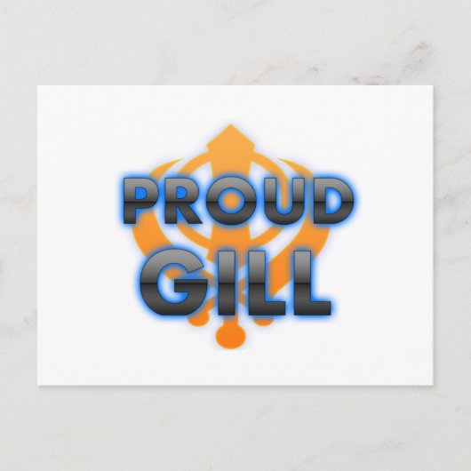Proud Gill, Gill trots Briefkaart (Voorkant)