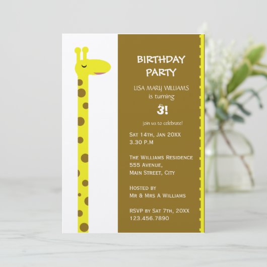 Proud Giraffe Kaart (Staand voorkant)