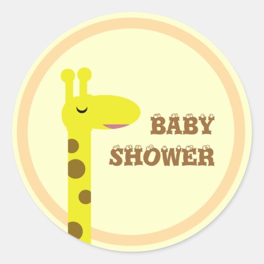 Proud Giraffe Ronde Sticker (Voorkant)