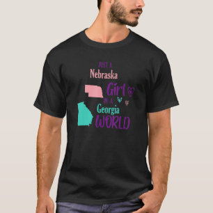 Proud girl Design Just a Nebraska girl in Georgi T-shirt