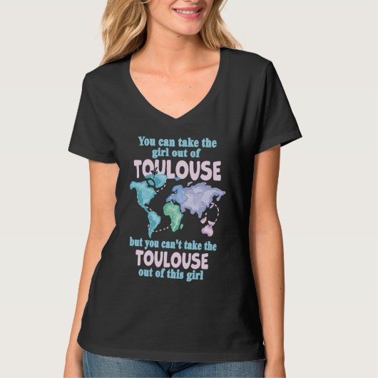 Proud Girl From Toulouse  Relocation From Toulouse T-shirt (Voorkant)