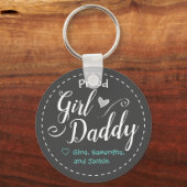 Proud Girl Papa, gepersonaliseerd Sleutelhanger (Voorkant)