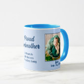 Proud Godmoeder Blue New Baby met foto Mok (Voorkant rechts)