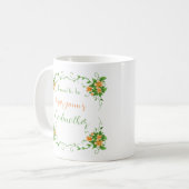 Proud Godmoeder Elegant Floral Specialized Mug Koffiemok (Voorkant links)