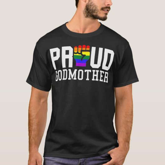 Proud Godmoeder LGBT Gay Pride Month Lesbian Unise T-shirt (Voorkant)