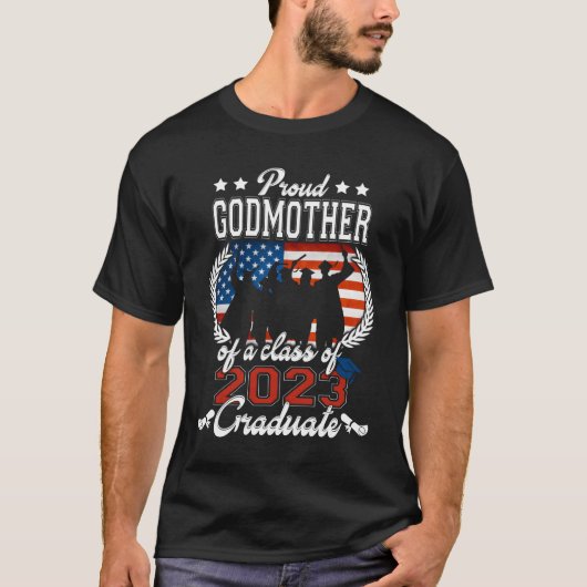 Proud Godmother Of A Class Of 2023 Graduate Us Fla T-shirt (Voorkant)