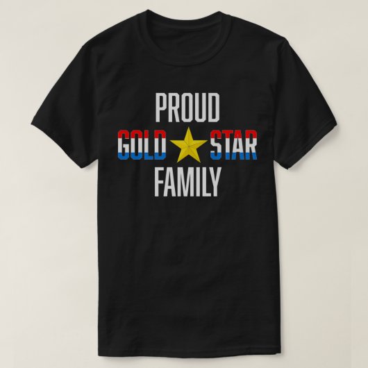 Proud Gold Star Family Military Tee for Families o T-shirt (Design voorkant)