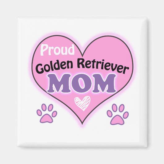 Proud Golden Retriever mama Magneet (Voorkant)