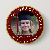 Proud GRADParent Foto 2023 Afstuderen Button (Voorkant)