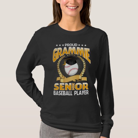 Proud Grammie Senior Class Of 2024 Baseball Player T-shirt (Voorkant)