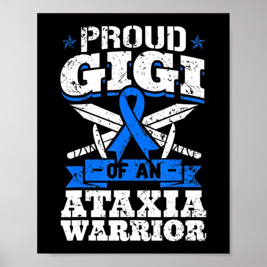 Proud Granddad of a Rett Syndrome Warrior Awarenes Poster (Voorkant)