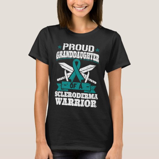 Proud Granddaughter Of A Scleroderma Warrior Aware T-shirt (Voorkant)