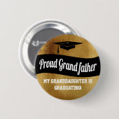 Proud Grandfather - Afstuderen Faux Gold Ronde Button 5,7 Cm (Voorkant /achterkant)