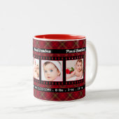 Proud Grandma 4 Foto Mok Red Pset met zwart (Voorkant rechts)