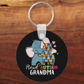 Proud Grandma Autism Awareness Family Matching Shi Sleutelhanger (Voorkant)