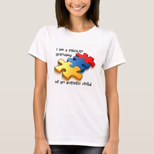 Proud Grandma Autistic Child T-shirt (Voorkant)