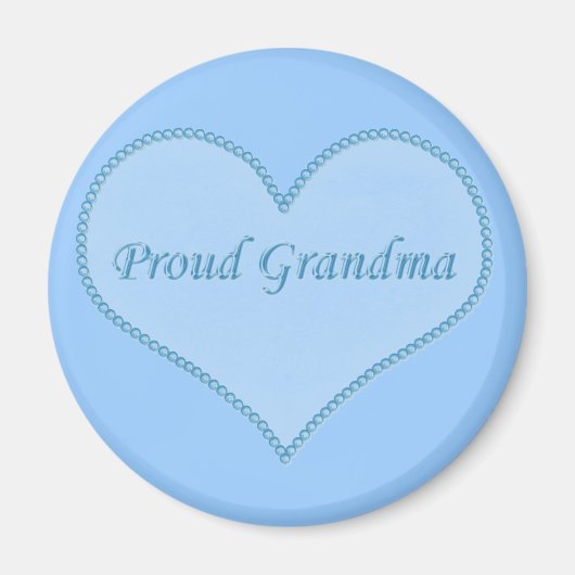 Proud Grandma Magnet, Blue Magneet (Voorkant)