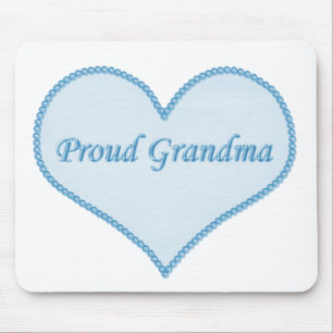 Proud Grandma Mousepad, blauw Muismat
