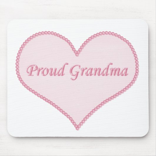 Proud Grandma Mousepad, Roze Muismat (Voorkant)
