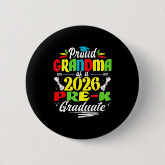 Proud grandma of 2026 pre-k graduate mothers day ronde button 5,7 cm