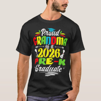Proud grandma of 2026 pre-k graduate mothers day t-shirt