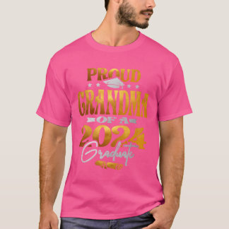 Proud Grandma of a 2024 Graduate Class of 2024 fam T-shirt