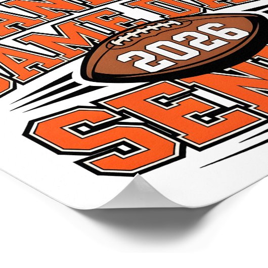 Proud Grandma of a 2026 Football Senior Class Post Poster (Hoek)