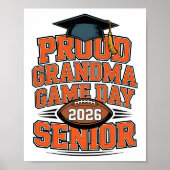 Proud Grandma of a 2026 Football Senior Class Post Poster (Voorkant)