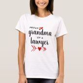 Proud Grandma of a Lawyer Red Hearts T-shirt (Voorkant)