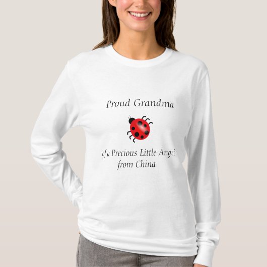 Proud Grandma of a Precious Angel uit China T-shirt (Voorkant)